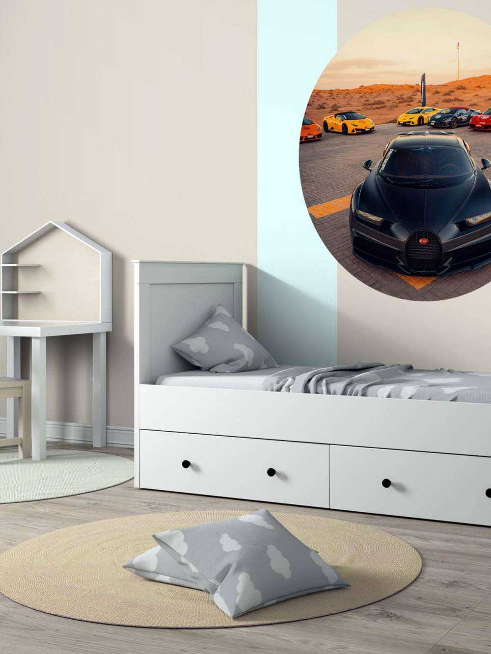 Hypercars ved solnedgang