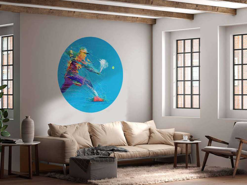 Illustreret tennisspiller