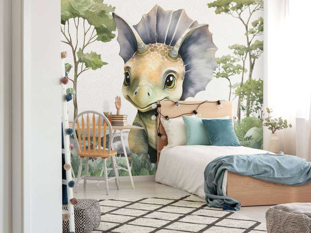 Baby triceratops i junglen