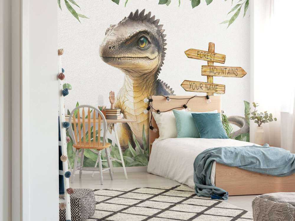 Baby spinosaurus i junglen