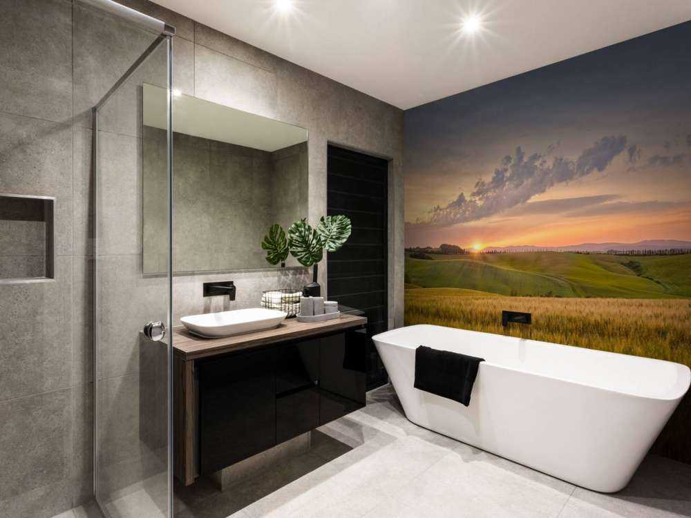 Solnedgang i italiensk landskab