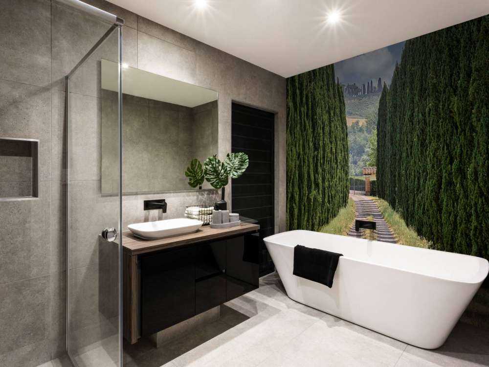 Avenue med cypresser