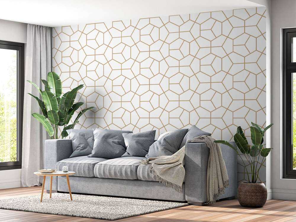 Guld geometrisk mønster