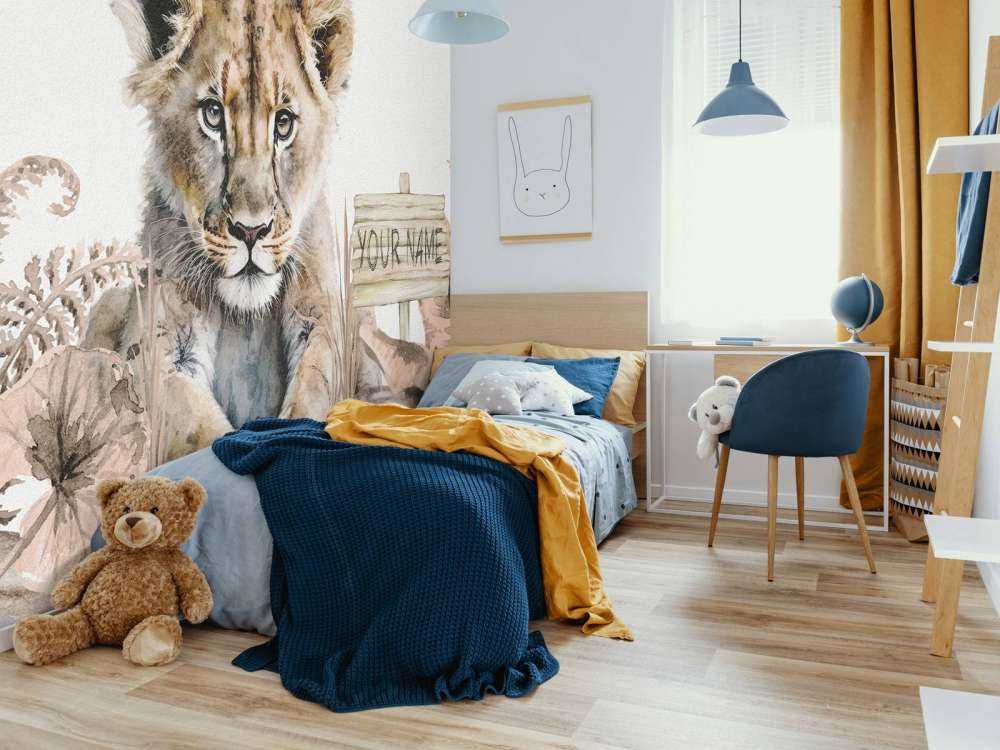 Løveunge i junglen taupe