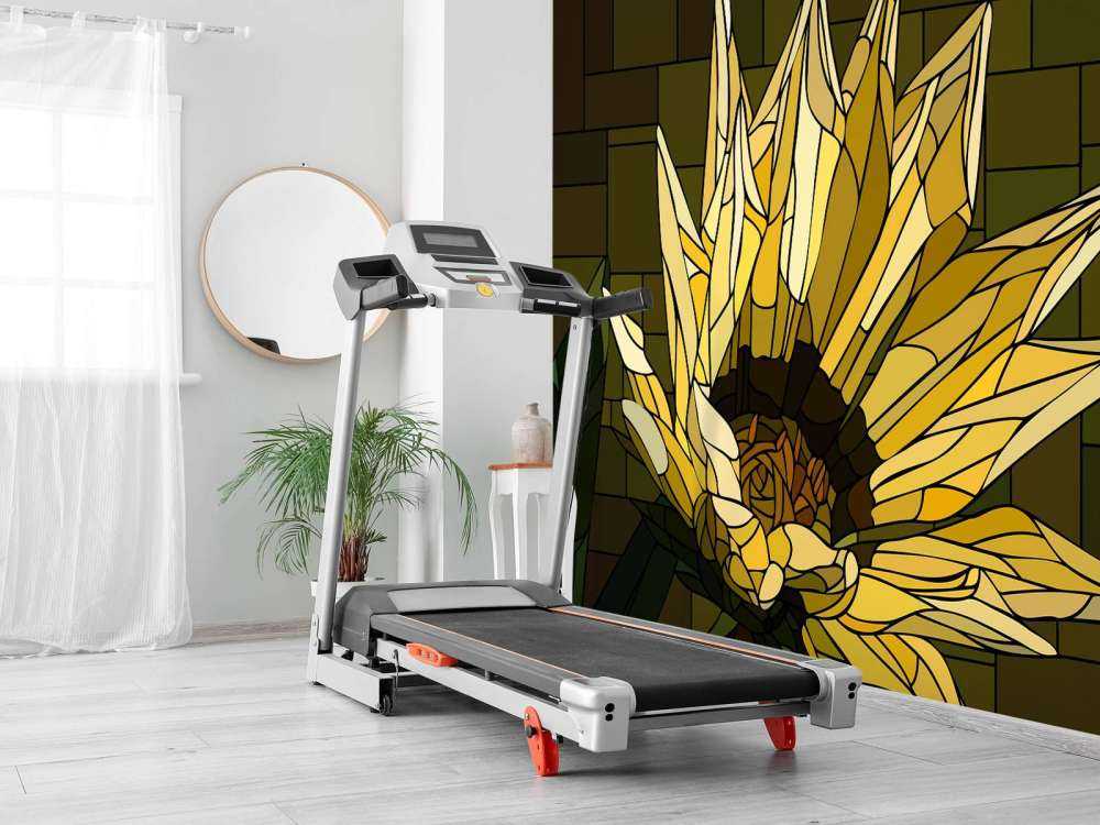 Gul gazania i blomst