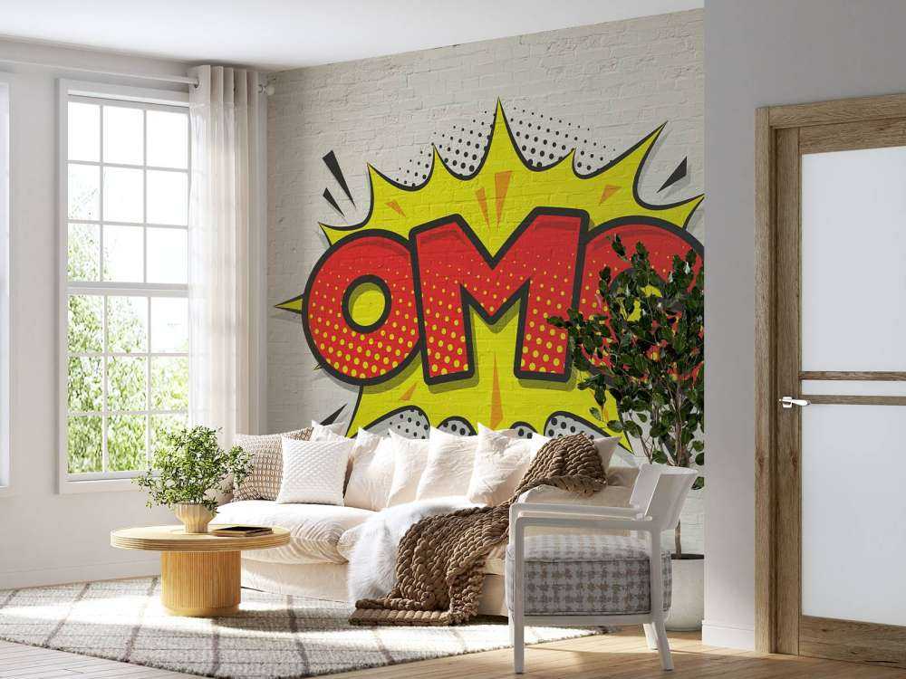 Farvet graffiti på væg