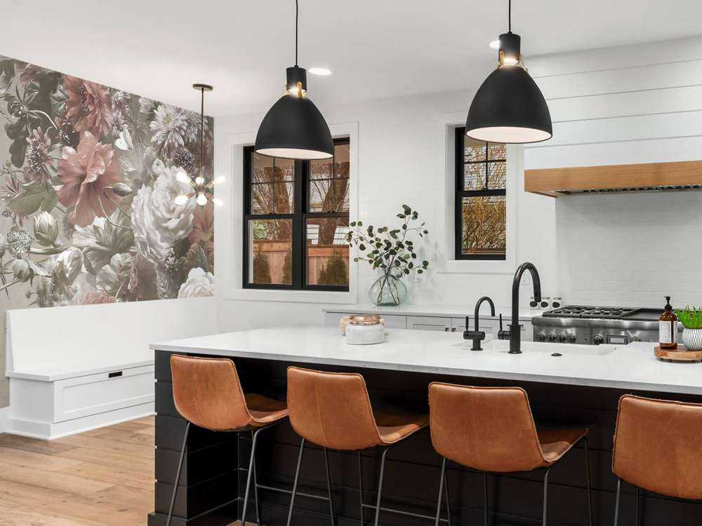 Stort buket med valmuer Creme