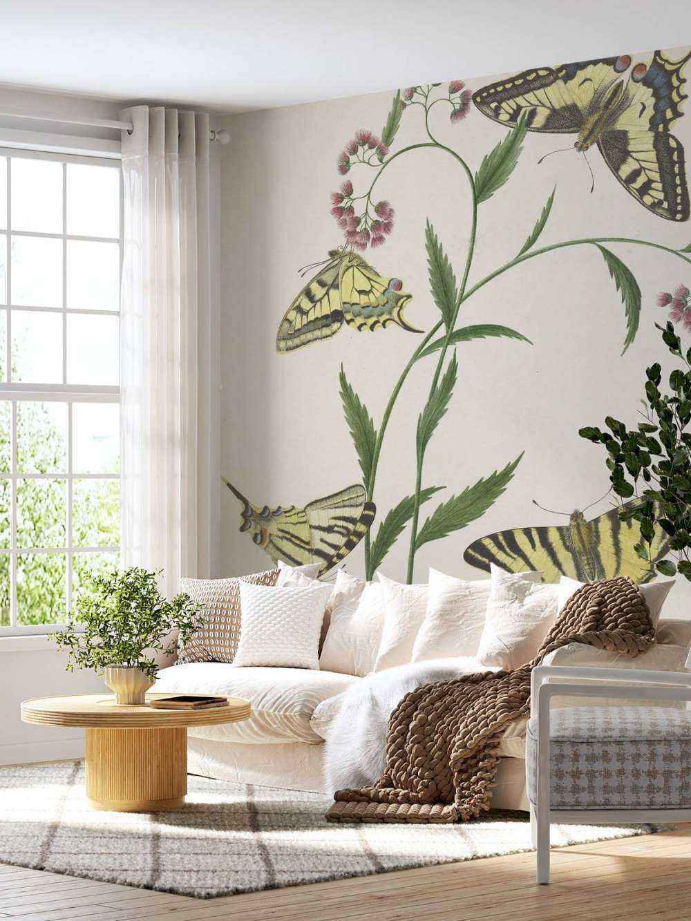 Fire sommerfugle på blomster, Paulus Knogh