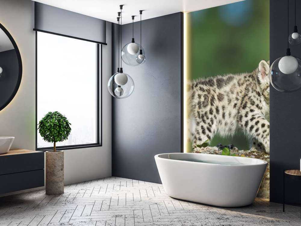 Sne leopard cub