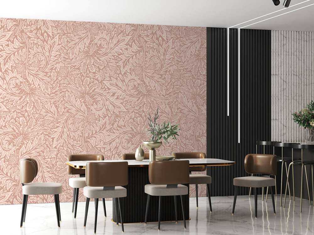 Morris blomster og blade - beige