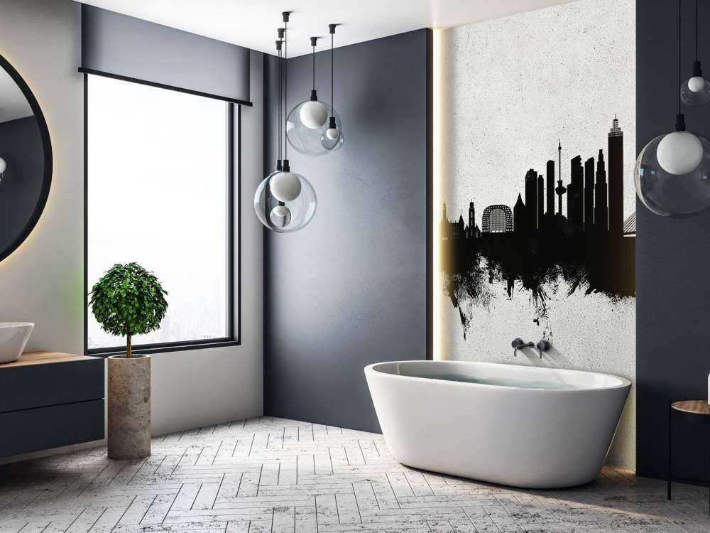 Akvarel skyline, Rotterdam