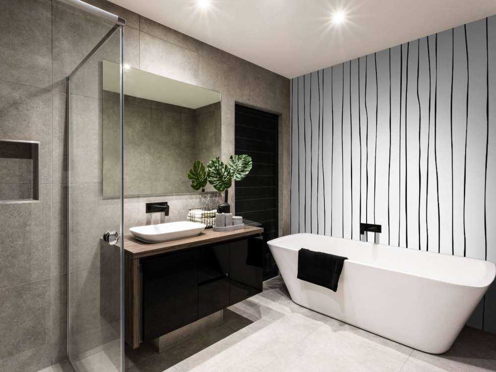 Abstrakte linjer i sort og hvid