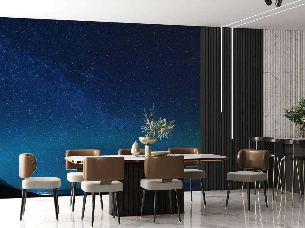Stjerneklar himmel med nordlys