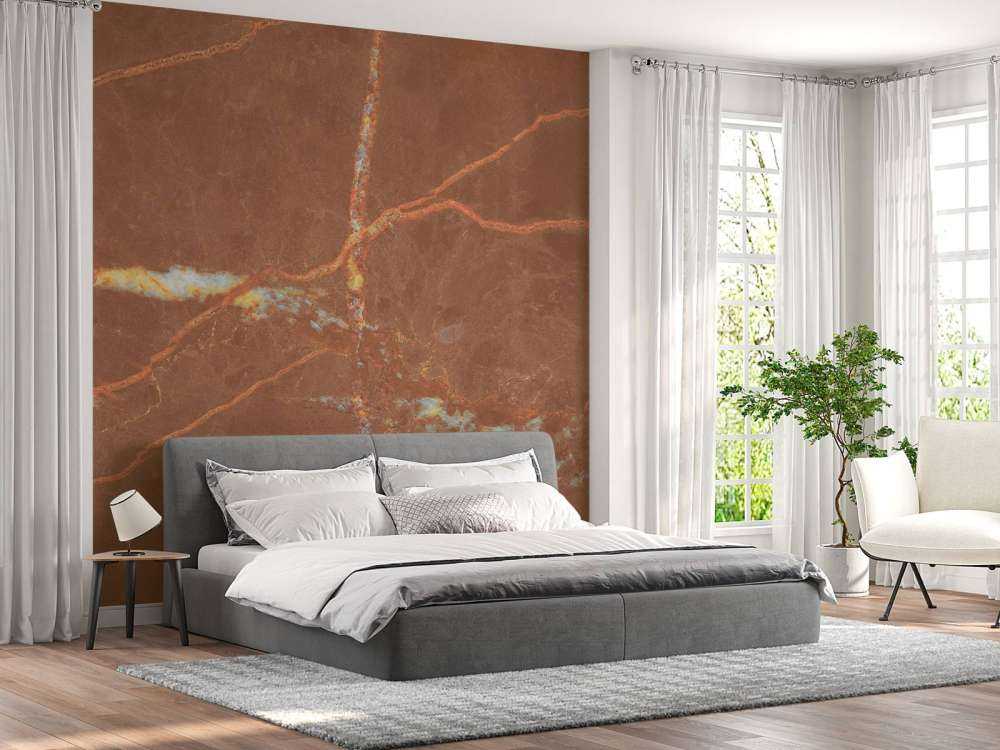 Terracotta marmor med linjer