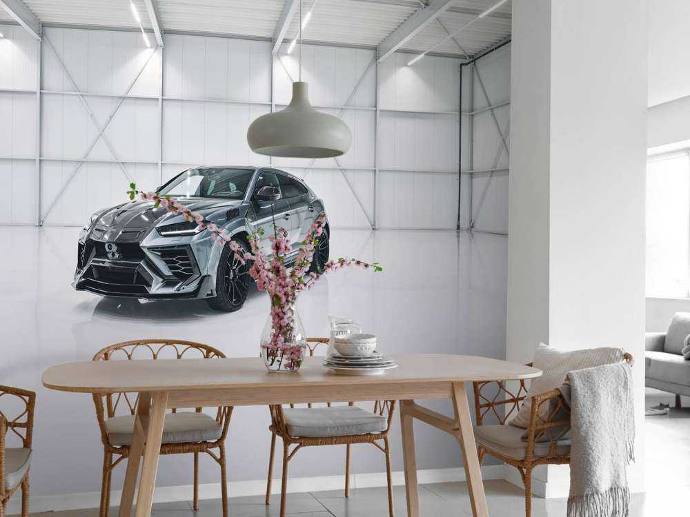 Lamborghini i hvid hal