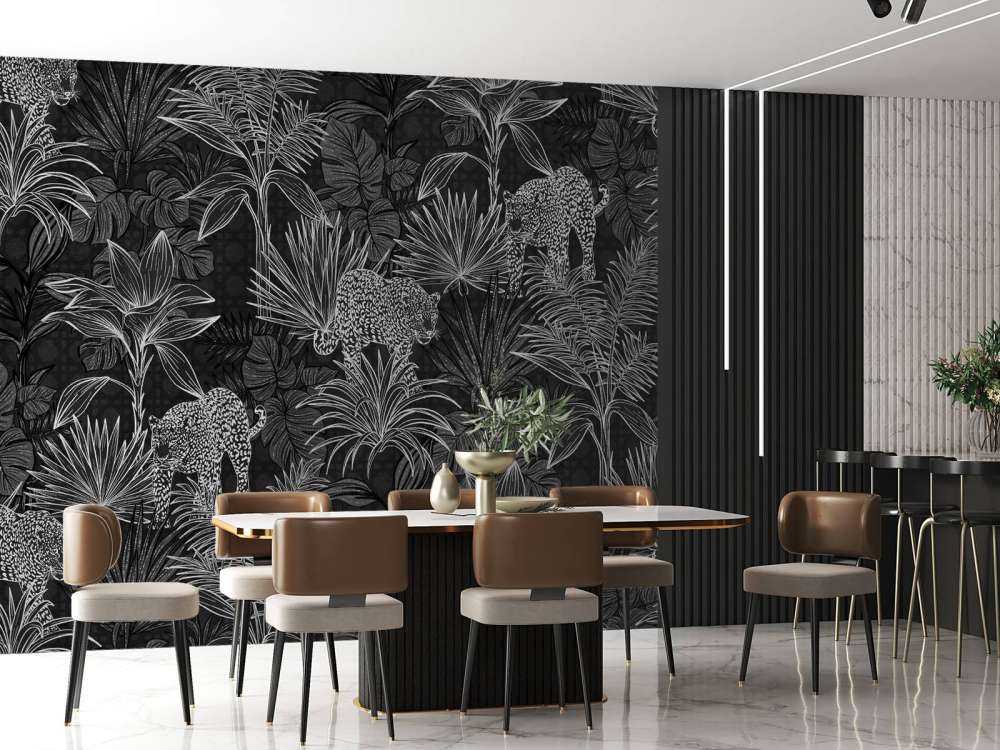 Palmetræer og pantere