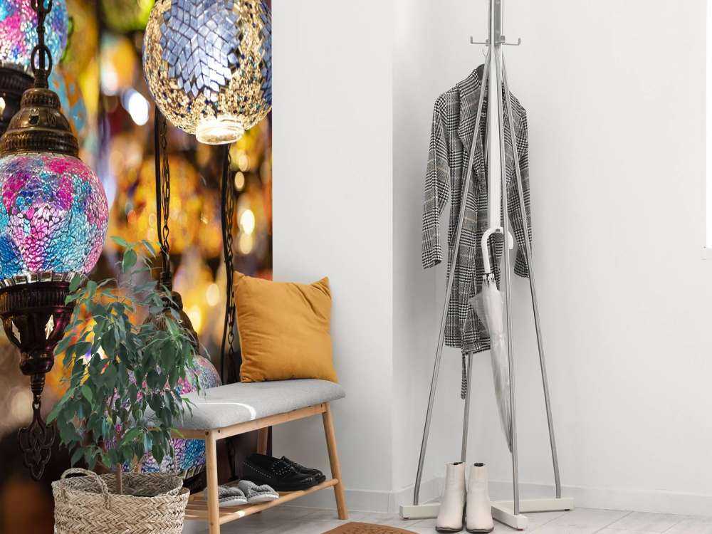 Farverige glaslamper