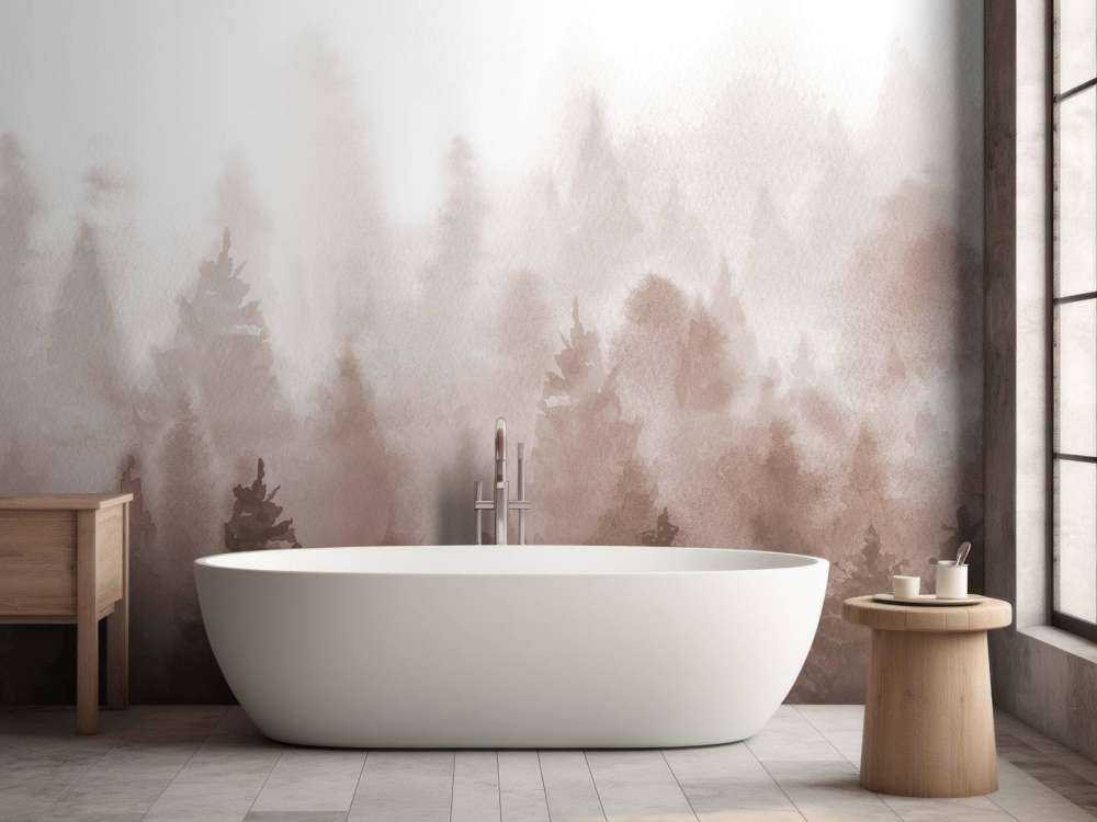 Skov lavet med akvarelfarve