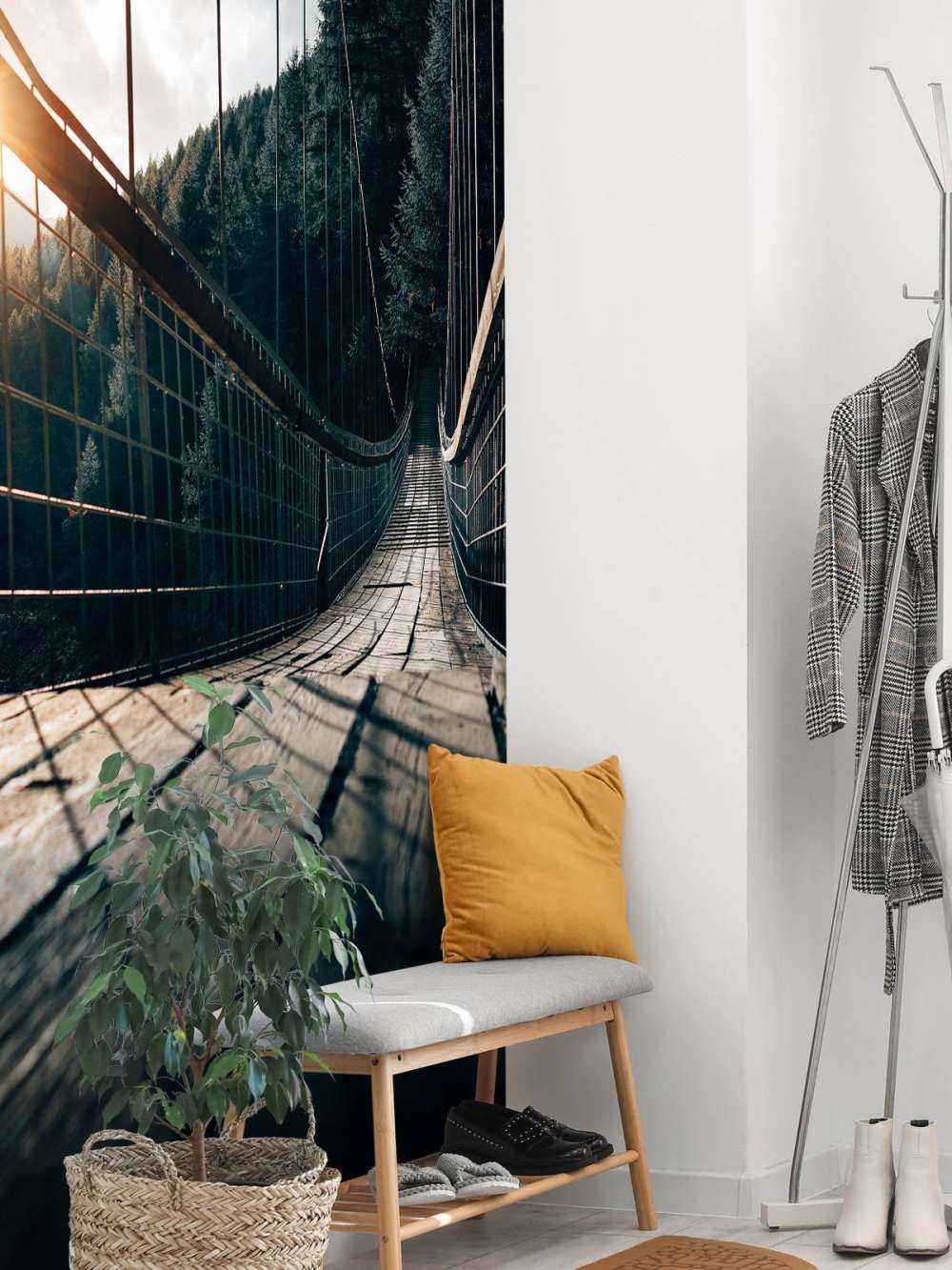 Hängbrygga av stål