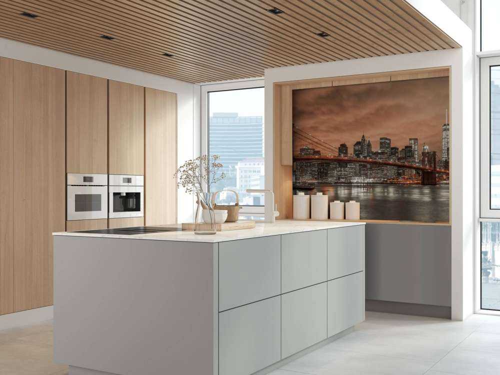 Brooklyn Bridge och Manhattan