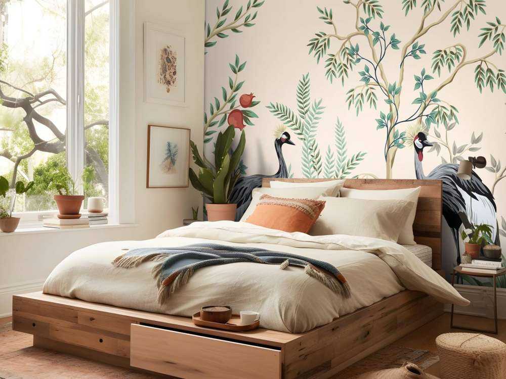 Illustration av kranar