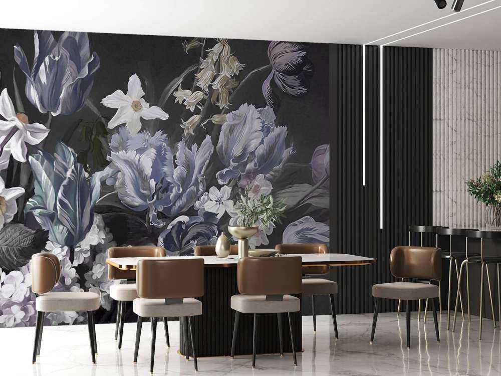 Bukett med pioner Blå