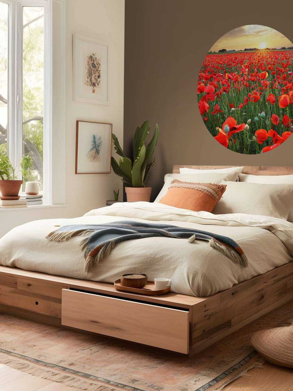 Vallmo vid solnedgången