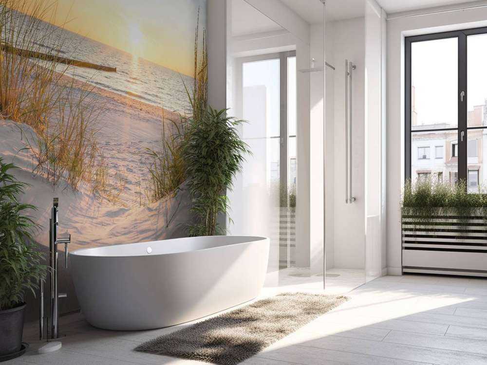 savanndynstranden med solnedgång