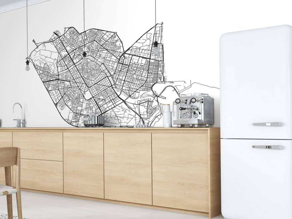 Karta över Valencia, vit