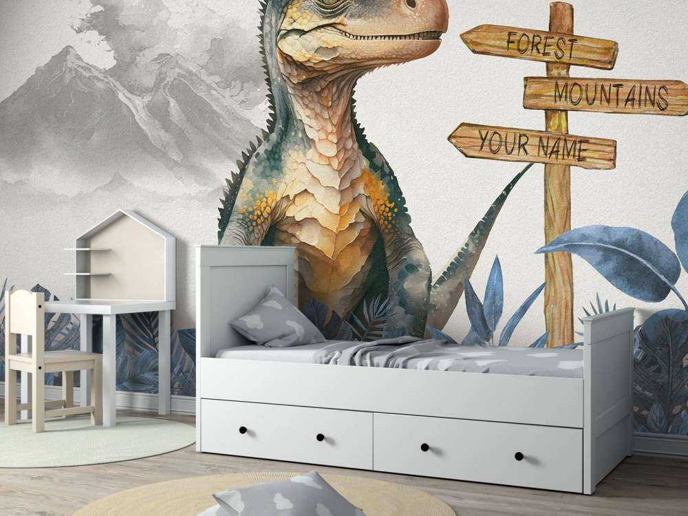 Baby velociraptor i den blåa djungeln