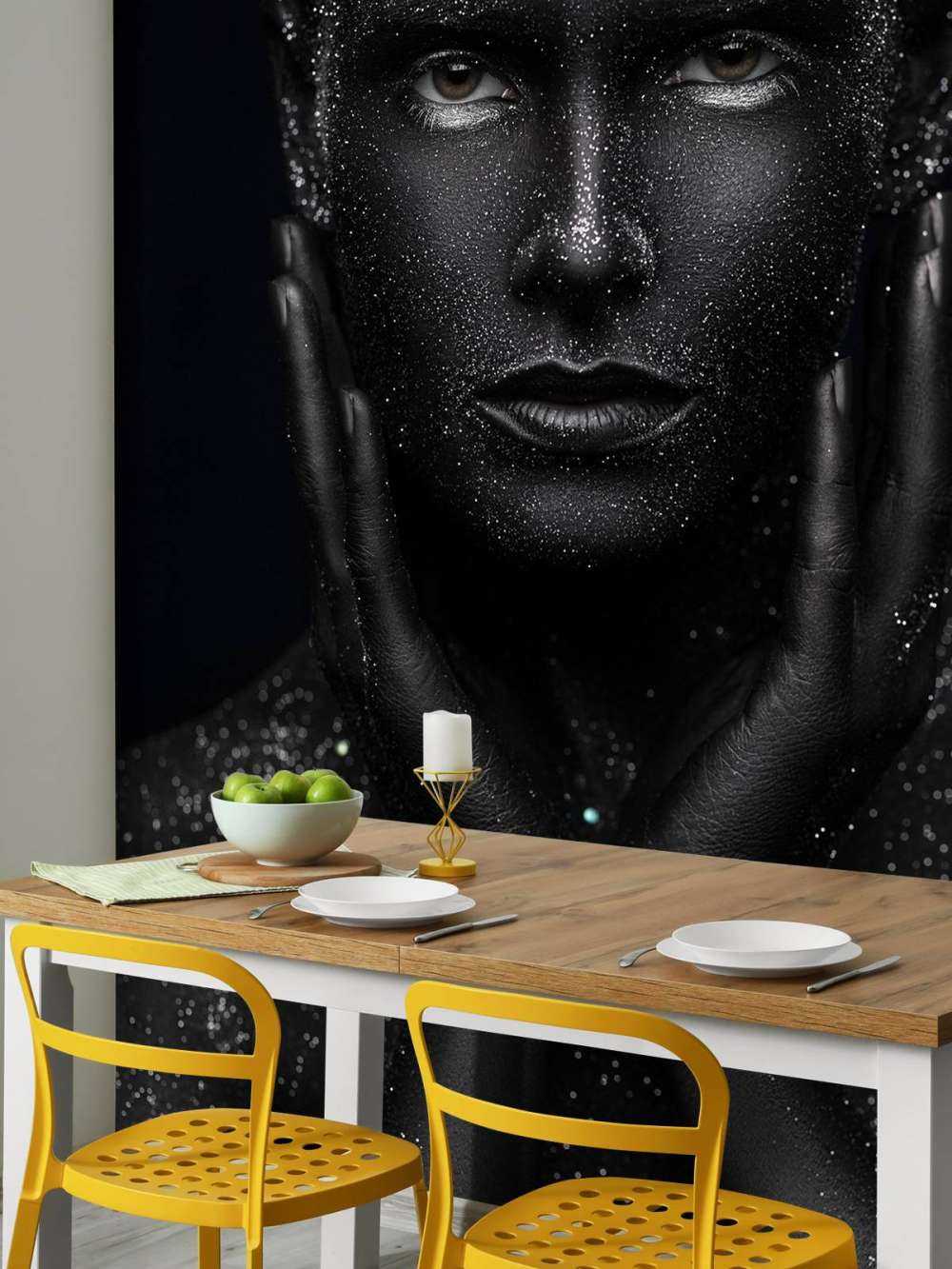 Kvinna med glitter