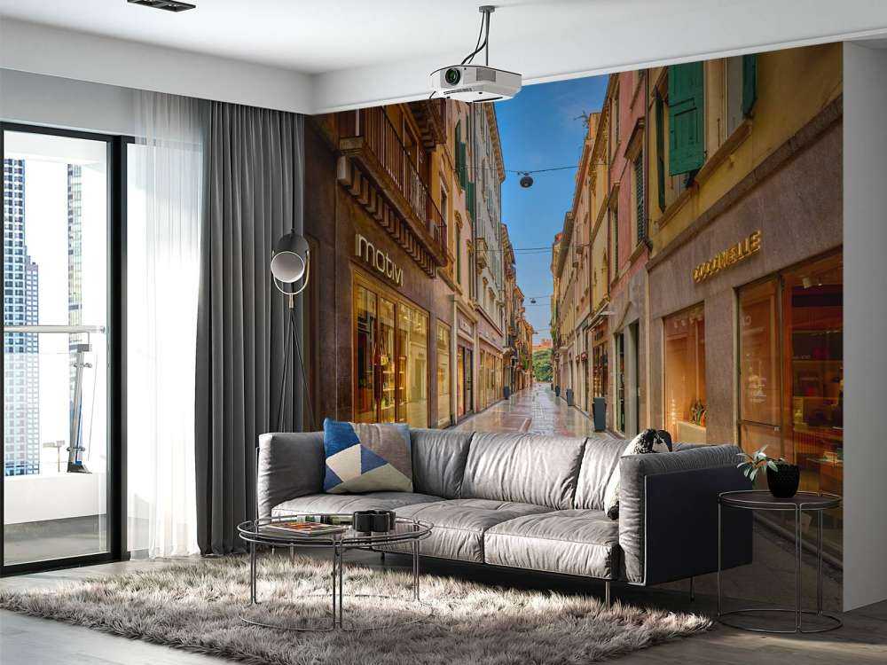 Shoppinggatan tidigt på morgonen