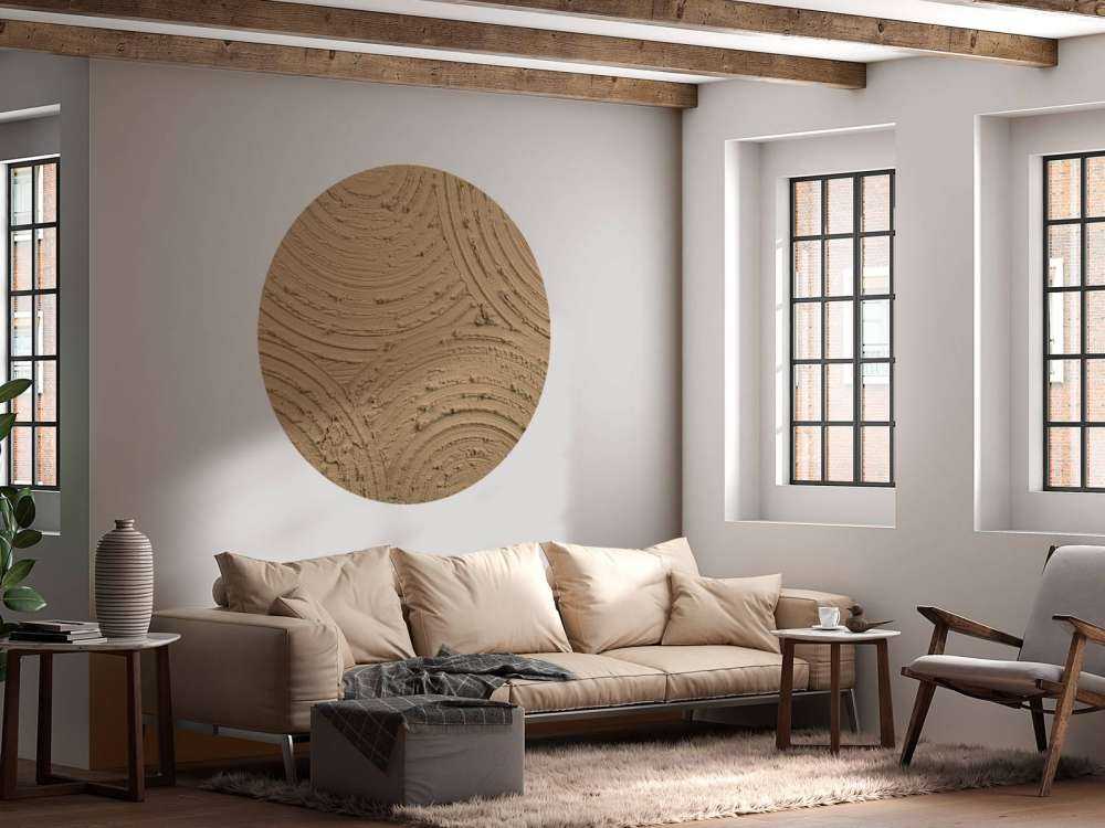 Zen cirklar grov struktur i guldbrunt