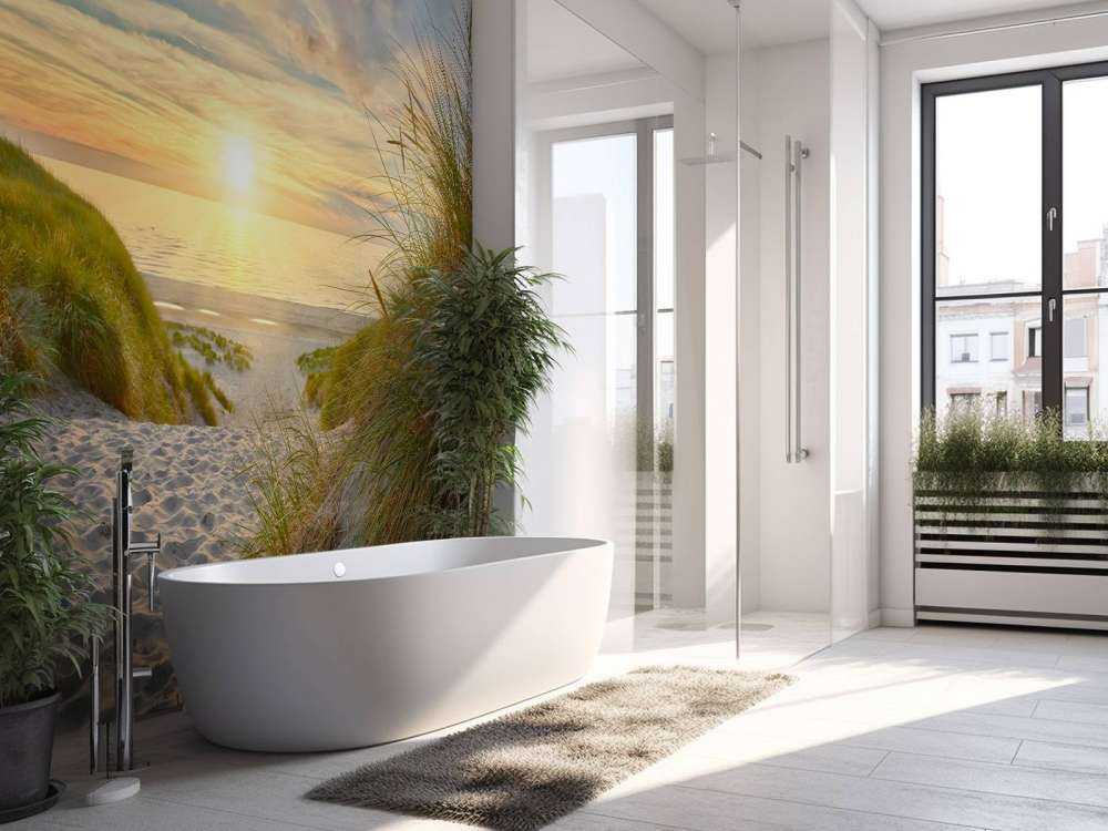 Solnedgång vid sanddynstranden