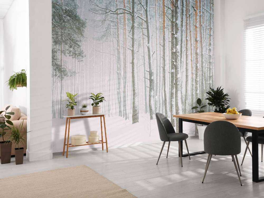 Snöig skog