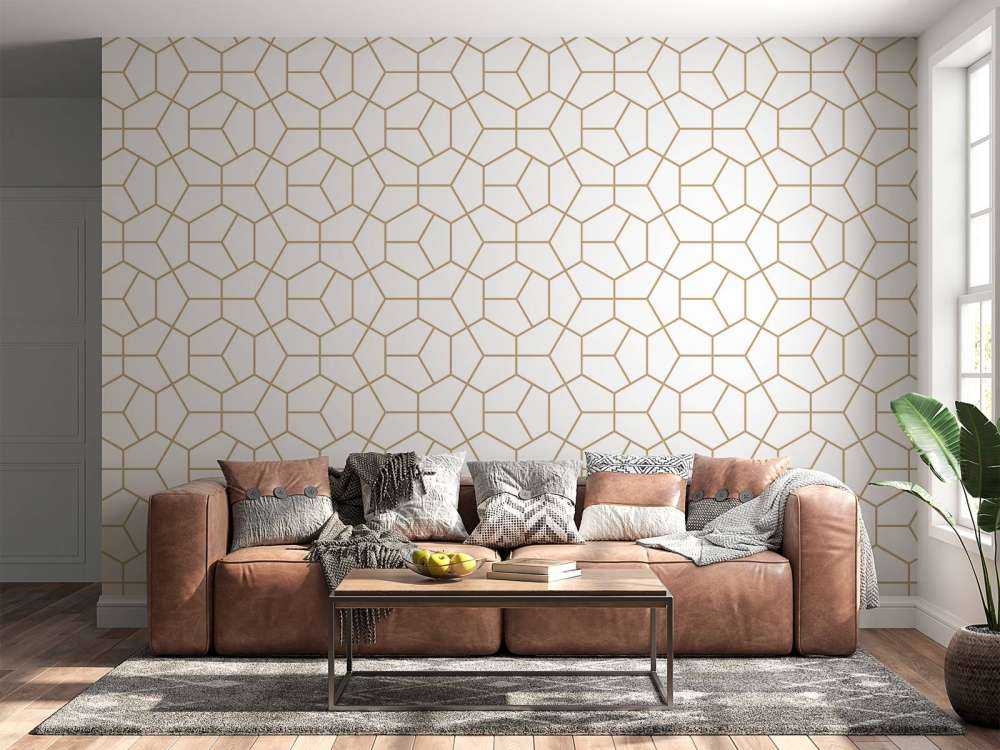 Gull geometrisk mønster