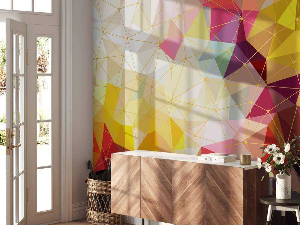 Trykk på fargerike trekanter