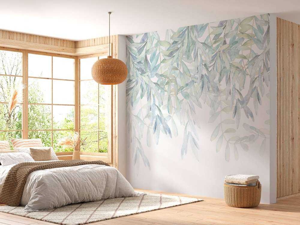 Pastell akvarell blader