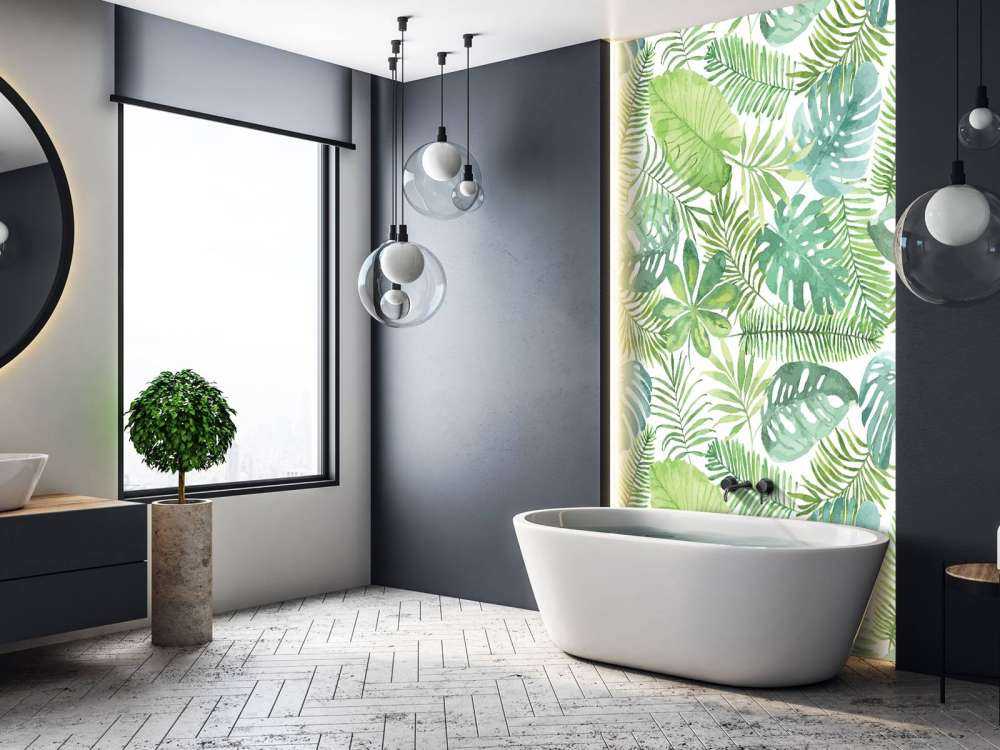 Tropiske akvarellblader