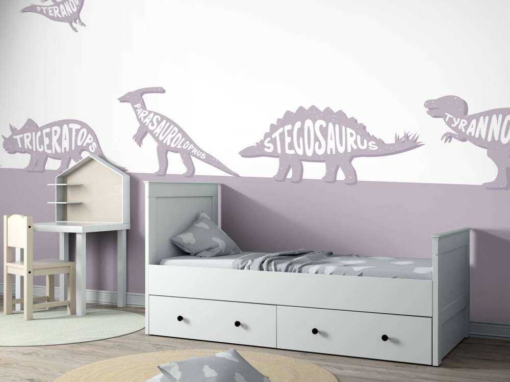 Dinos med tekst i rosa