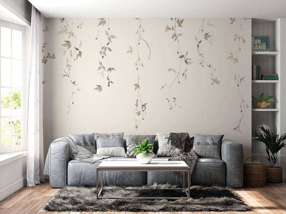 Lett klematis ranker med blomster