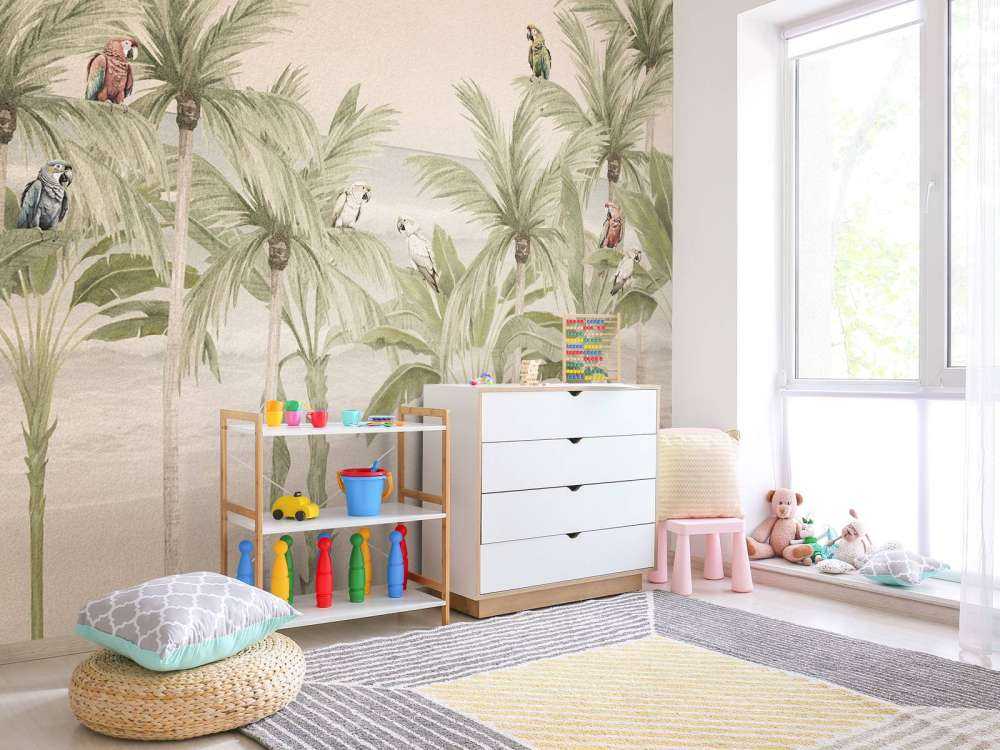 Papegøyer på stranden