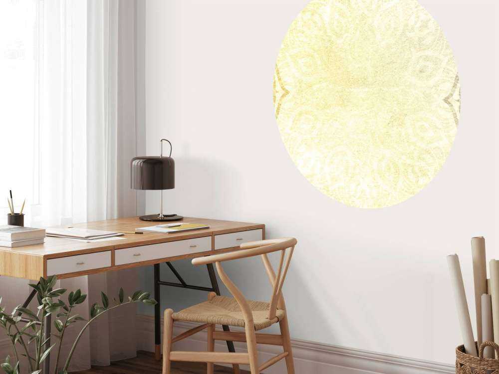 Gul og grå mandala