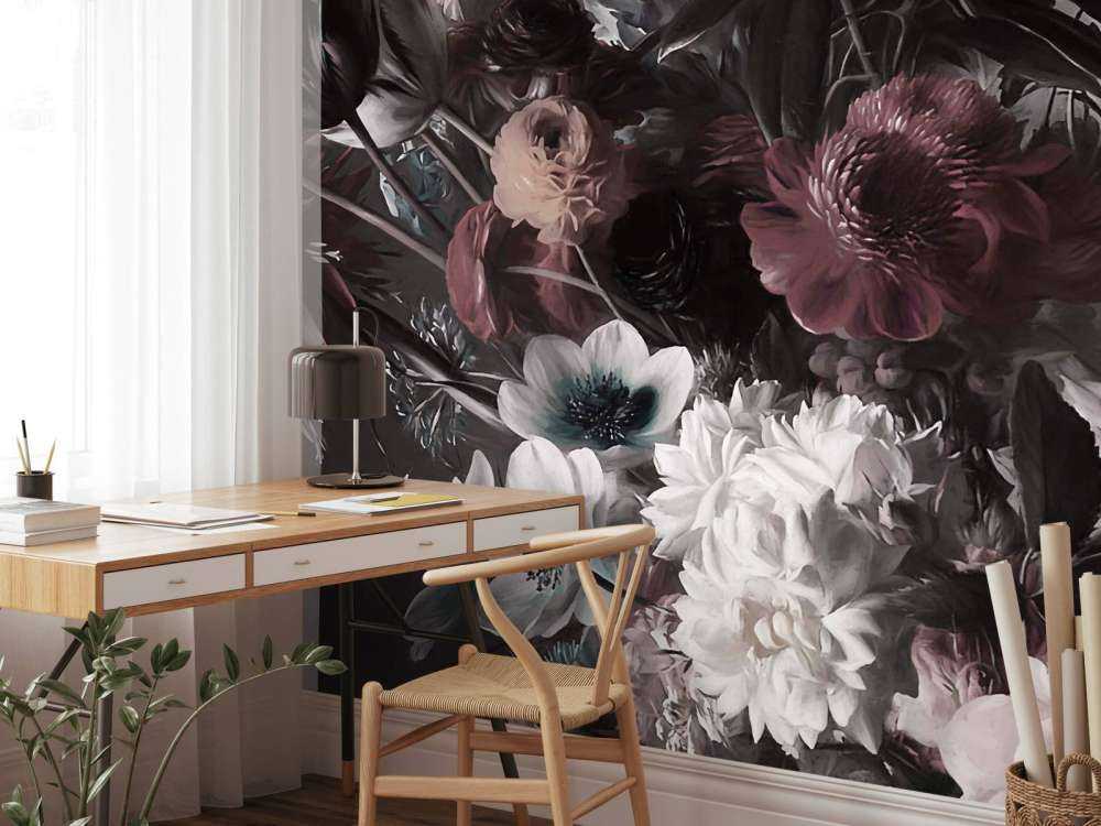 Stor bukett med anemoner i oransje