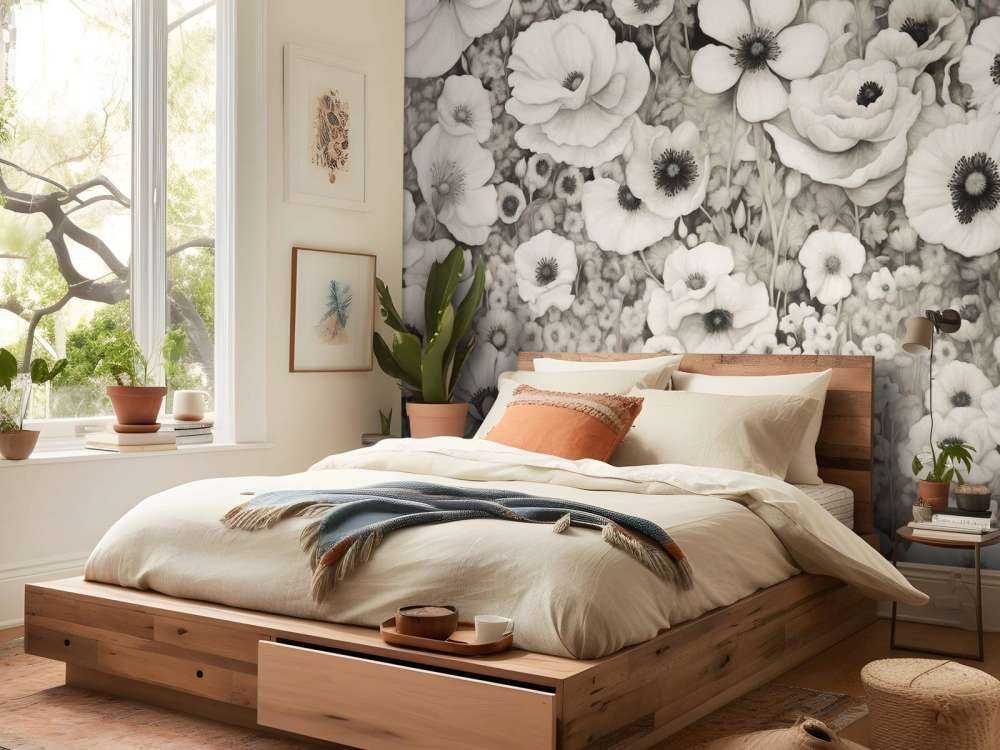 Poppy Tale Monokrom Mørkegrønn