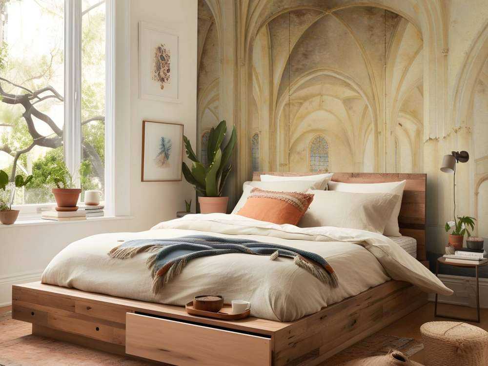 Det indre av Cunerakerk i Rhinen