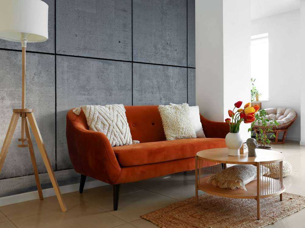 Boksesekk med tapet i betong