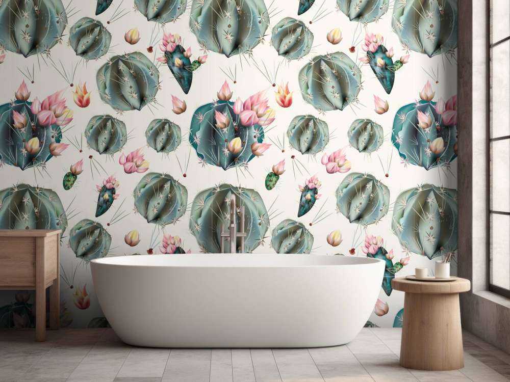 Kaktus med blomster
