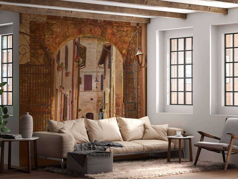 Gate med bue og port