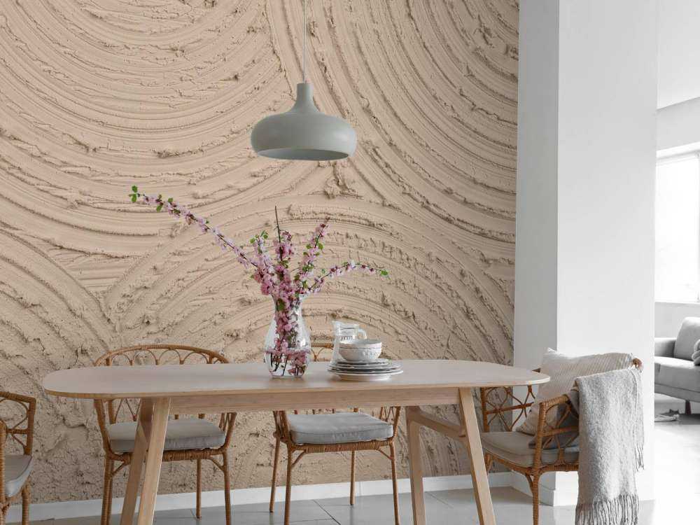 Zen-sirkler grov struktur i taupe